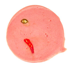 bologna sausage ham with chilli isolated on transparent background png file © studio2013