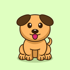 Vector premium illustration of cute dog peeking