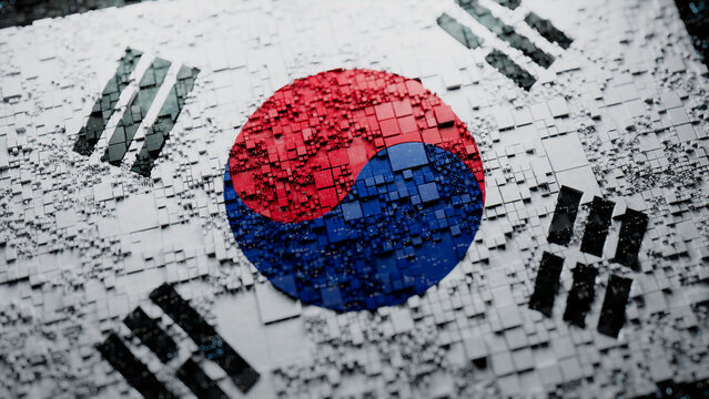 South Korean Flag Tech Wallpaper