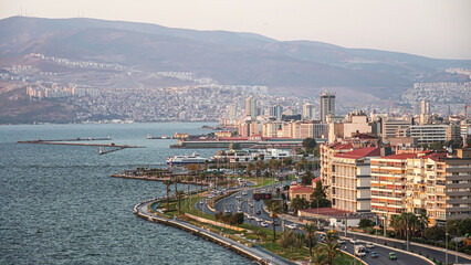 Naklejka premium Bird's eye view of Izmir, Turkey