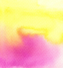 Pink and yellow watercolor background.
