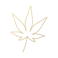 秋のボタニカルパーツ　ワンポイント　紅葉