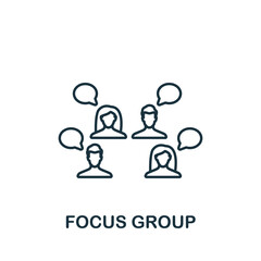 Focus Group icon. Monochrome simple Digital Marketing icon for templates, web design and infographics