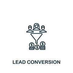 Lead Conversion icon. Monochrome simple Digital Marketing icon for templates, web design and infographics