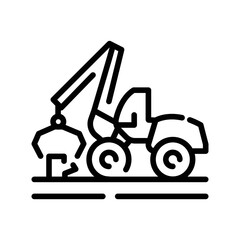 Stump removal color line icon. Garden service.