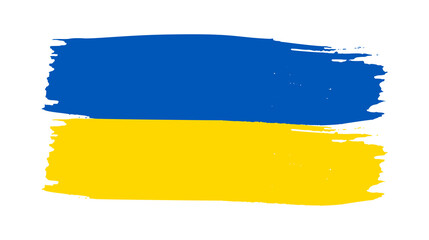 Obraz premium Ukrainian national flag in grunge style
