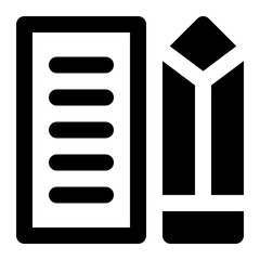 pencil glyph icon