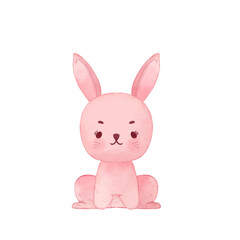 cute watercolor rabbit new year 2023 easter bunny png
