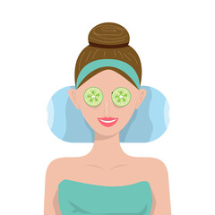  Facial massage for woman. Face lifting graphic