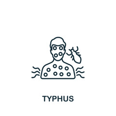 Obraz premium Typhus icon. Monochrome simple Deseases icon for templates, web design and infographics
