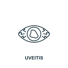 Uveitis icon. Monochrome simple Deseases icon for templates, web design and infographics