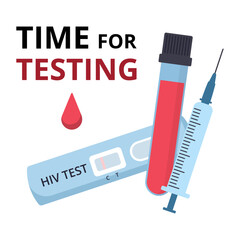 HIV test concept. HIV, AIDS World Day, disease awareness concept.