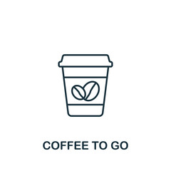 Coffee To Go icon. Monochrome simple Drinks icon for templates, web design and infographics