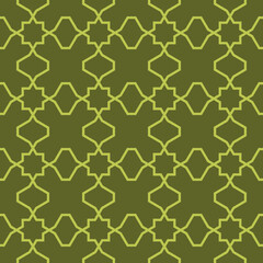 Monochrome seamless pattern with geometric ornament.