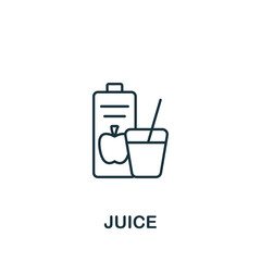 Juice icon. Monochrome simple Drinks icon for templates, web design and infographics