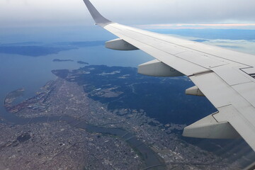 Obraz premium 大阪市上空 航空写真