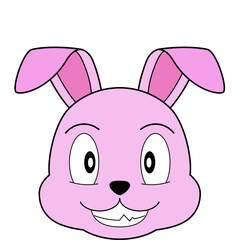 兎の顔のイラスト