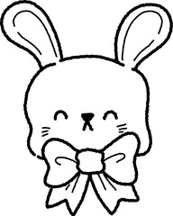 Chinese New Year 2023, the year of the rabbit, red and gold line art characters, simple hand-drawn Asian elements with craft (Chinese translation: Happy Chinese New Year 2023, year of the rabbit).