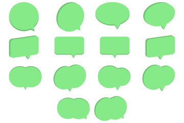 Bubble talk chat icon collection set