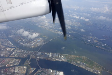 尼崎湾岸上空　航空写真