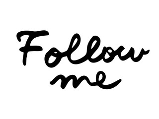 かわいい文字のFollowme／手書き文字素材