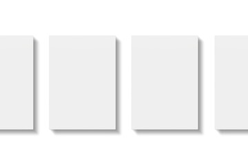 Blank paper illustration for mockup. Flyer or poster. 3D Rendering.