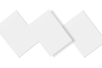 Blank paper illustration for mockup. Flyer or poster. 3D Rendering.
