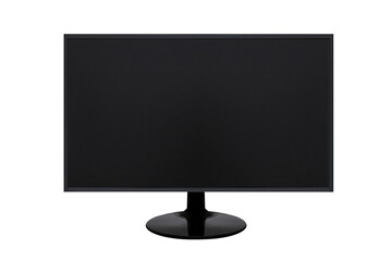 Cutout of isolated blank dark screen monitor  with the transparent png background - obrazy, fototapety, plakaty