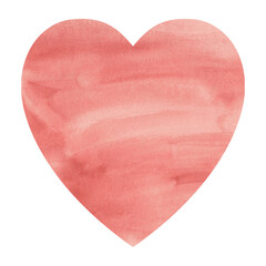 Brown Heart Watercolor Shape