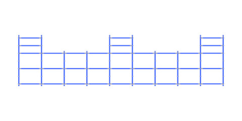 scaffolding, white background, used in construction areas.