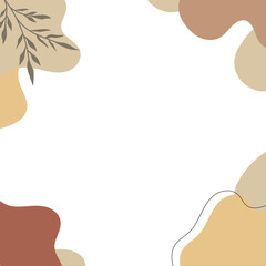 Aesthetic Floral flower background in earth tone color 