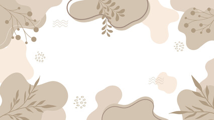 Aesthetic Floral flower background in earth tone color 