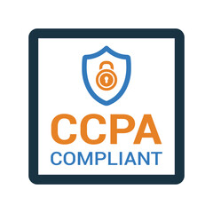 Act, ccpa, compliance, privacy icon. Editable vector logo.