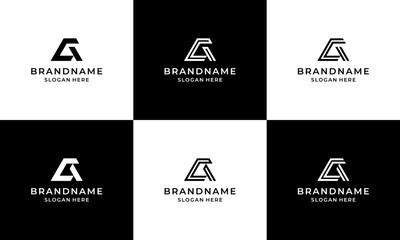 Modern Logo Construction Geomatric Stock Vector