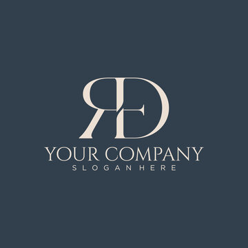 RDE monogram logo initial letter design