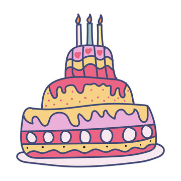 cake party vector elements illustration