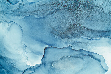 Abstract blue and white watercolor gradient background