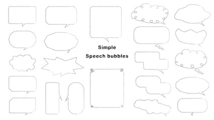 Speech Bubble set. Talk bubble. Cloud speech bubbles collection. Vector.
