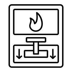 Fire Alarm Line Icon