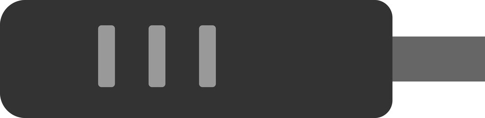 Connecting cable in flat icon design.