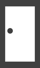 Door icon or logo illustration in flat design.