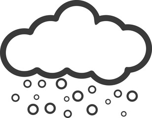 Type of weather in flat design. It is snow.