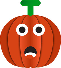 Pumpkin head cartoon for Halloween day.