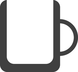 Type of cup glass in flat design.