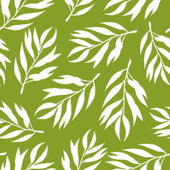 Naklejka na ściany i meble Seamless leaf pattern. A lot of leaves, leaf fall. Modern bright style. You can use a bright print for your design.