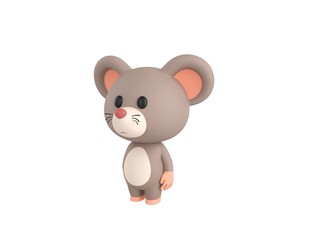 Little Rat character standing in 3d rendering.