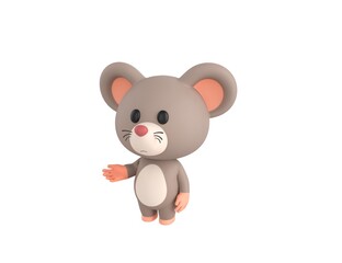 Obraz na płótnie Canvas Little Rat character introducing in 3d rendering.