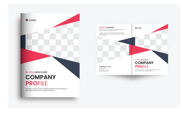 Bifold corporate brochure design template 