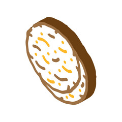pumpkin cookies isometric icon vector. pumpkin cookies sign. isolated symbol illustration