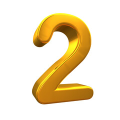 Naklejka premium Number 8 golden 3d render